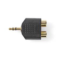 Nedis CAGP22940BKG Stereo Audioadapter 3,5 Mm Male - 2x Rca Female 10 Stuks Zwart - thumbnail
