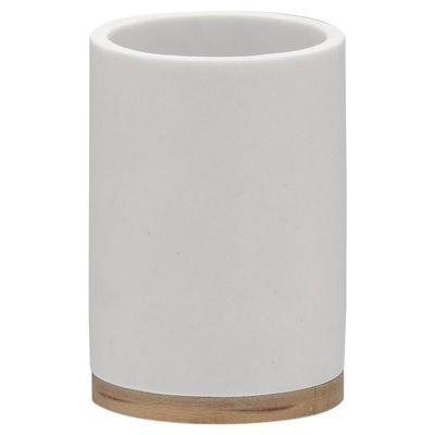 Tandenborstelbeker Grace 10,2 x 7,2 cm Polyresin Wit