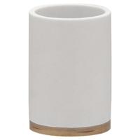 Tandenborstelbeker Grace 10,2 x 7,2 cm Polyresin Wit - thumbnail