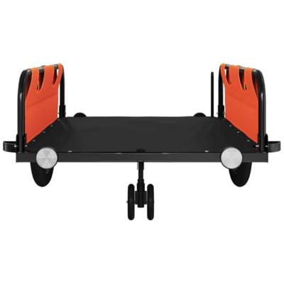 Fietstrailer oxford stof en ijzer oranje en zwart Fietstrailer oxford stof en ijzer oranje en zwart