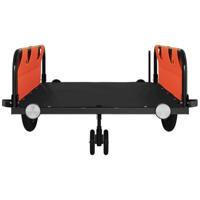 Fietstrailer oxford stof en ijzer oranje en zwart - thumbnail