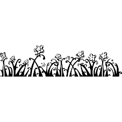 Bloemen veld - Muursticker