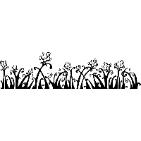 Bloemen veld - Muursticker - thumbnail