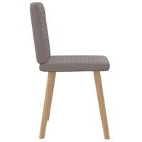 Eetkamerstoelen draaibaar 2 st stof taupe - thumbnail