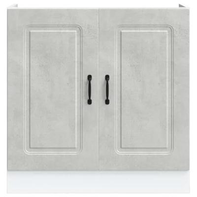 Spoelbakonderkast Kalmar 80x46x81,5 cm bewerkt hout betongrijs