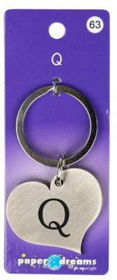 Hart sleutelhanger - Q
