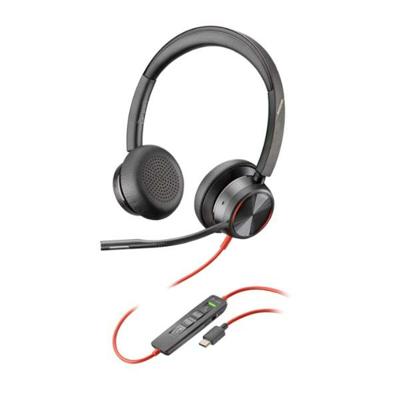 HP Poly Blackwire 8225 On Ear headset Kabel Stereo Zwart Noise Cancelling Headset, Volumeregeling, Microfoon uitschakelbaar (mute) HP Poly Blackwire 8225 On Ear headset Kabel Stereo Zwart Noise Cancelling Headset, Volumeregeling, Microfoon uitschakelbaar (mute)