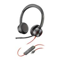 HP Poly Blackwire 8225 On Ear headset Kabel Stereo Zwart Noise Cancelling Headset, Volumeregeling, Microfoon uitschakelbaar (mute) - thumbnail