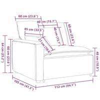 Modulaire bank Armleuning eindmodule met kussens 100 cm blauw - thumbnail