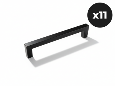 Set van 11 handgrepen WASHING zwart