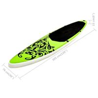 Stand Up Paddleboardset opblaasbaar 305x76x15 cm groen - thumbnail