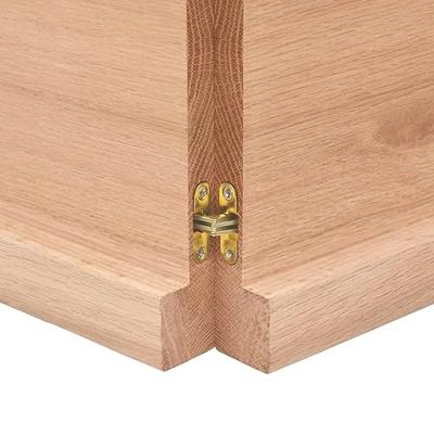 Wastafelblad 140x60x4 behandeld massief hout lichtbruin Wastafelblad 140x60x4 behandeld massief hout lichtbruin