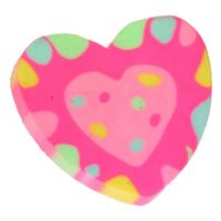 LG Imports gum Hartje meisjes 3,5 cm rubber roze/paars - thumbnail