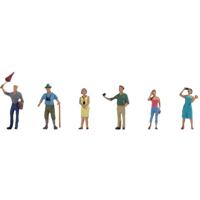 NOCH 0015472 H0 Groep toeristen figuren Geverfd - thumbnail