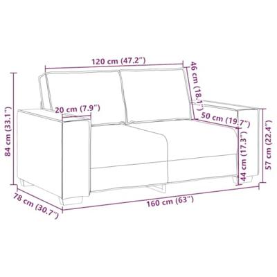 2-delige Loungeset met kussens fluweel zwart - thumbnail