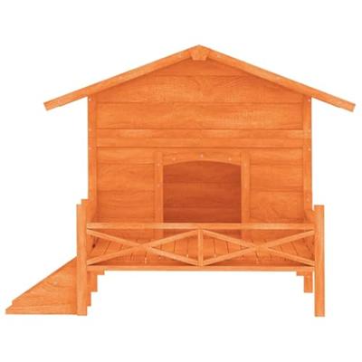 VidaXL Hondenhok 159x120x88,5 cm massief grenenhout bruin