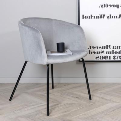 Nohr Eetkamerstoel 'Karna' Velvet, kleur Grijs