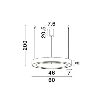Lyora HanglampMorbido zwart Ø 60cm - 9345639