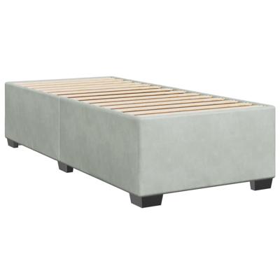 Boxspring met matras fluweel lichtgrijs 120x190 cm