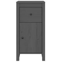 Dressoirs 2 st 40x35x80 cm massief grenenhout grijs - thumbnail