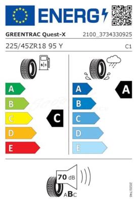 GREENTRAC Zomerbanden 225/45 ZR 18 XL TL 95Y QUEST-X BSW
