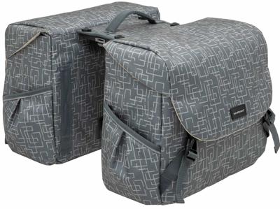 New Mondi joy dubbele fietstas - waterafstotend polyester - 38l - mik adapter - ivy walnut