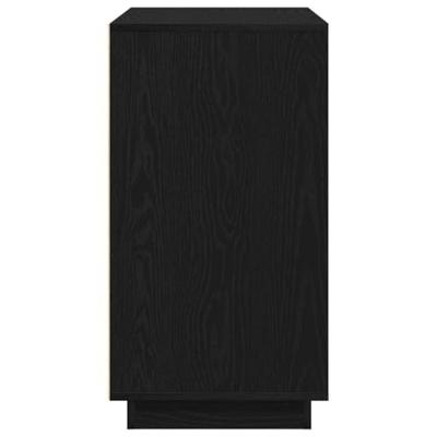 Dressoir Zwart Eiken 80 x 40 x 75 cm Bewerkt hout