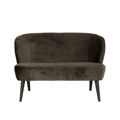 WOOOD Bankje 'Sara' Velvet, kleur Groen