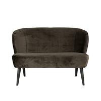 WOOOD Bankje 'Sara' Velvet, kleur Groen - thumbnail