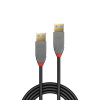 LINDY USB-kabel USB 3.2 Gen1 (USB 3.0 / USB 3.1 Gen1) USB-A-stekker, USB-A-stekker 0,50 m zwart 367 - thumbnail