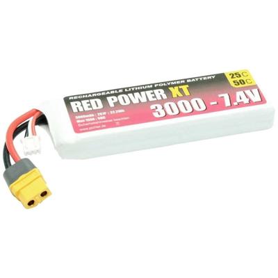 Red Power LiPo accupack 7.4 V 3000 mAh Softcase XT60 Red Power LiPo accupack 7.4 V 3000 mAh Softcase XT60