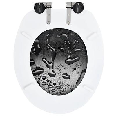 VidaXL Toiletbril met soft-close deksel waterdruppel mdf