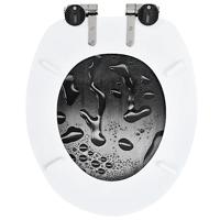 VidaXL Toiletbril met soft-close deksel waterdruppel mdf - thumbnail