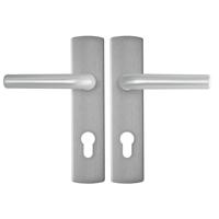 AXA Binnendeurbeslag Curve Klik kruk L PC72 Aluminium - thumbnail