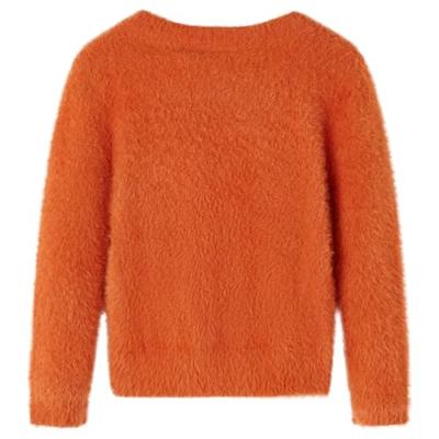 Kindertrui gebreid 116 oranjebruin