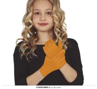 Oranje kinderhandschoenen 17 cm - thumbnail