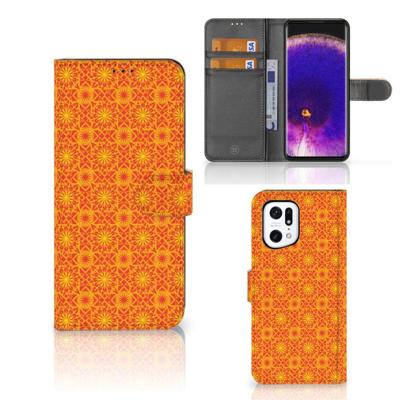 OPPO Find X5 Pro | Telefoon Hoesje | Batik Oranje OPPO Find X5 Pro | Telefoon Hoesje | Batik Oranje