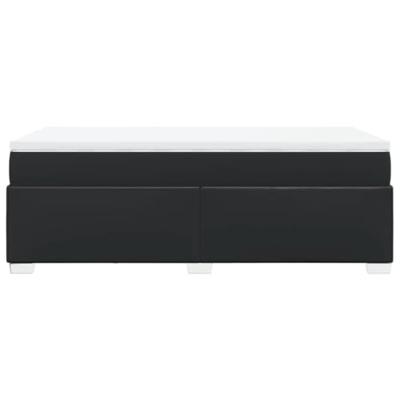 Boxspring met matras kunstleer zwart 90x200 cm