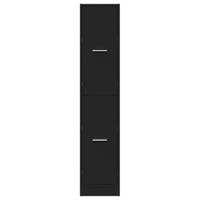 Apothekerskast 30x41x144,5 cm bewerkt hout zwart - thumbnail