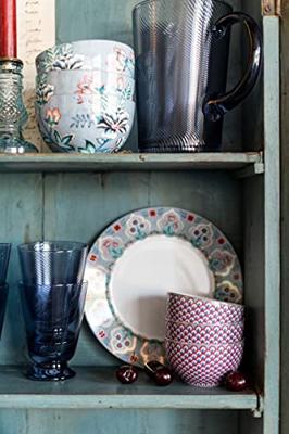 Pip Studio Flower Festival Espresso Kop & Schotel Lichtblauw