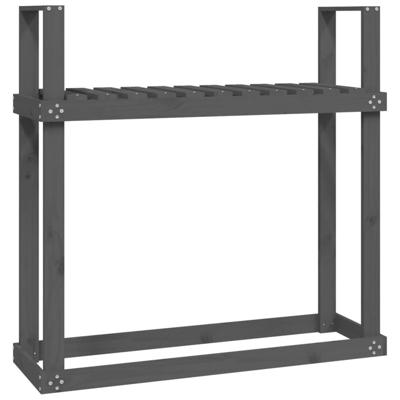 VidaXL Haardhoutrek 110x35x108,5 cm massief grenenhout grijs