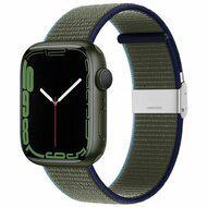 Nylon bandje met klemsluiting - Groen - Geschikt voor Apple Watch 44mm / 45mm / 46mm / 49mm Nylon bandje met klemsluiting - Groen - Geschikt voor Apple Watch 44mm / 45mm / 46mm / 49mm