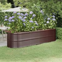 Plantenbak 296x80x68 cm gegalvaniseerd staal bruin - thumbnail
