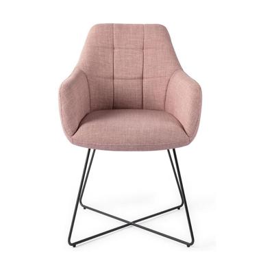Jesper Home Eetkamerstoel 'Noto' Cross Black, kleur Vintage Rose