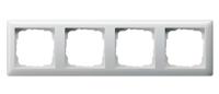Gira standaard 55 afdekraam 4-voudig zuiverwit glanzend 021403 - thumbnail