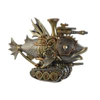 Decoratieve figuren Home ESPRIT Grijs Multicolour Vis 31,5 x 9 x 22 cm - thumbnail