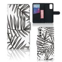 Samsung Galaxy A32 4G Hoesje Leaves Grey - thumbnail