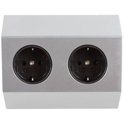 Heitronic 500069 Stekkerdoos Wit, Zilver 1 stuk(s) Heitronic 500069 Stekkerdoos Wit, Zilver 1 stuk(s)