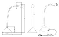 Trio Tafel of wand leeslampViper zilvergrijs - R52391187 - thumbnail