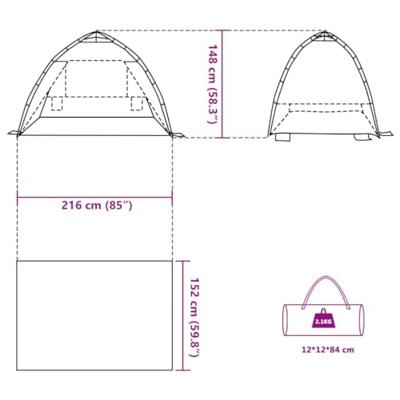 VidaXL Strandtent 2-persoons waterdicht snelontgrendeling zeegroen VidaXL Strandtent 2-persoons waterdicht snelontgrendeling zeegroen